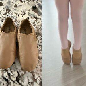 So Danca Leather Slip-On Jazz Dance Shoes Kids Child Size 11.5 NWOT